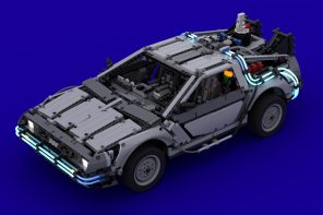LEGO DeLorean is a stunning replica of the classic with glowing lights and opening gullwing doors!