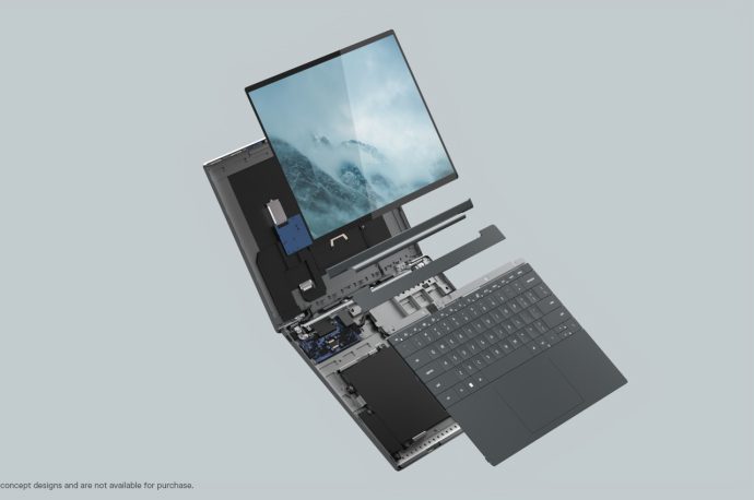 Dell envisions a sustainable laptop, allowing you to replace parts, creating a design you could grow old with