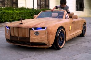 ‘Father of the year’ builds a stunning Rolls-Royce Boat Tail replica out of wood for his son to drive
