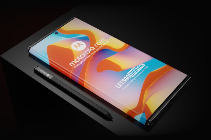 Motorola wrap-around display phone concept is pretty but also pretty impractical
