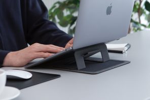 Ultra-thin laptop stand is as slim as a credit card, but uses origami to prop your laptop up
