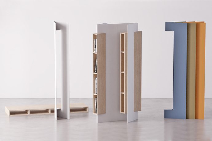 This slim shelf’s minimal design looks like an open book to encourage you to read!