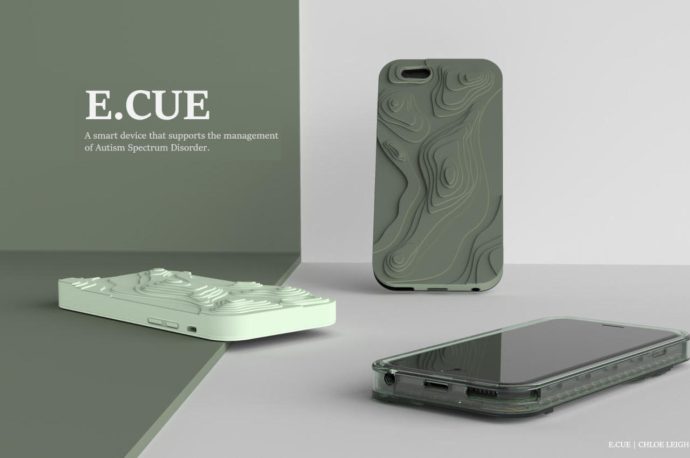 The odd contours on this smartphone case design are meant to make you feel calmer