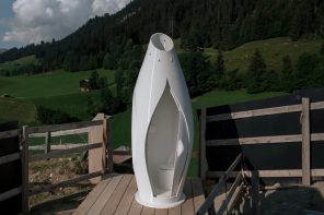 This 3D printed portable toilet is made from recycled plastic!
