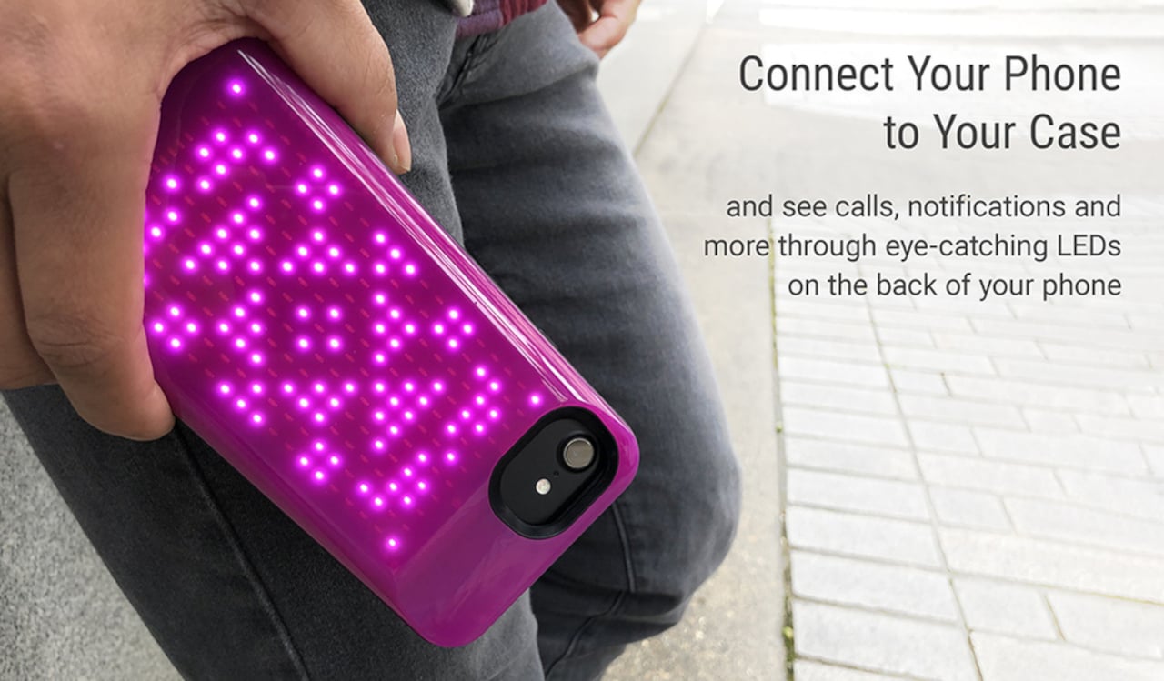 This retro-inspired battery case turns the back of your phone into an LED light show - Yanko