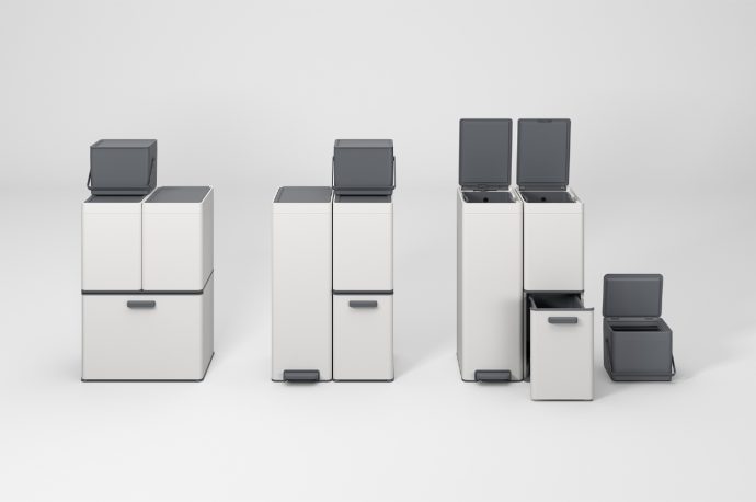 A modular kitchen bin design is the ultimate organization hack for sorting and taking out your trash