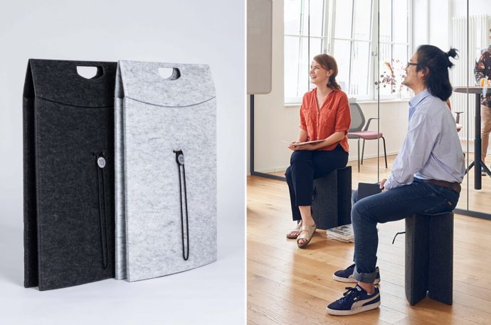 This sustainable folding stool turns wasteful PET bottles into a tool for an agile lifestyle