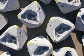 Sustainable waterfront infrastructure uses unique concrete technology to replace traditional rock ripraps