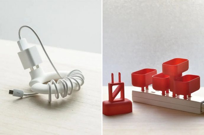 These 3D-printed socket accessories are designed to organize and protect your electrical wires