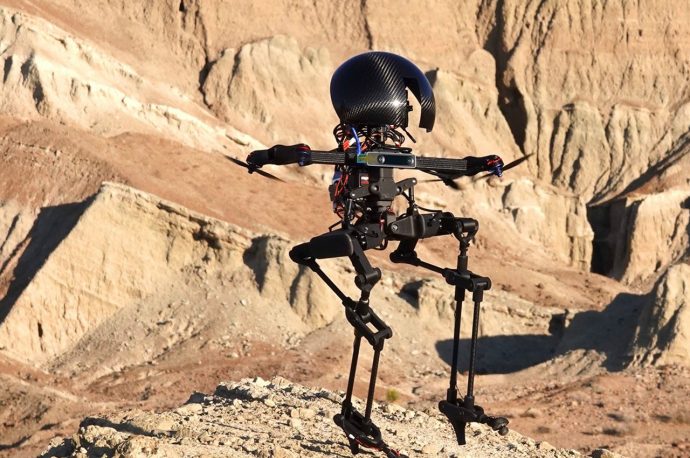 Designed at Caltech, this bipedal, hybrid robot can walk and fly to showcase the future of locomotive robotics