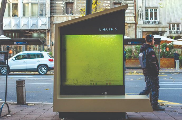 Serbian scientists install an urban photo-bioreactor to capture CO2 and produce O2 just like trees