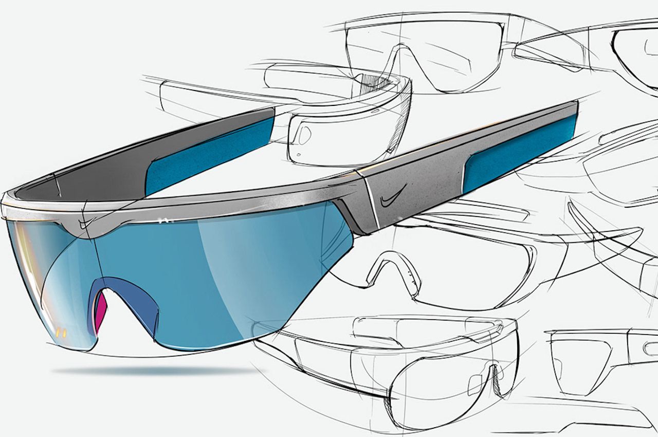 Sketch of NIKE VIEW cycling glasses