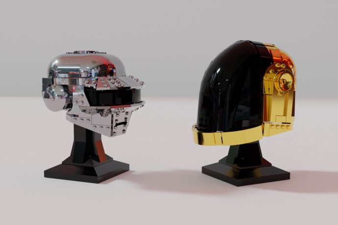 Daft Punk LEGO Helmets pay the perfect tribute to the electronic duo on the anniversary of their split