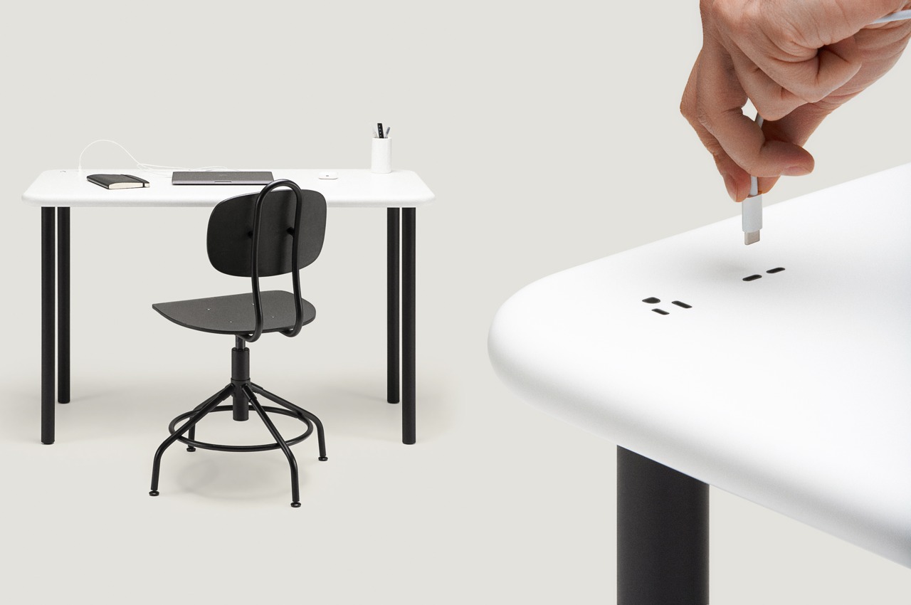 Norm Model B stone desk warns you if you’re slouching and charges your devices while you work