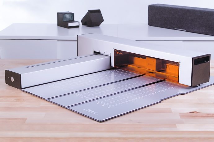 Foldable laser cutter’s unique design gives it an infinite working area, making it perfect for industrial and hobby use