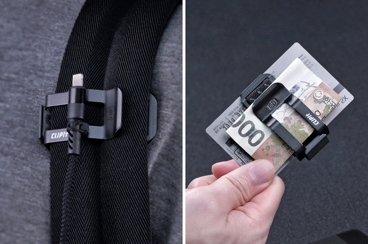 Unique EDC clip lets you suspend all your belongings to your backpack for truly hands-free traveling