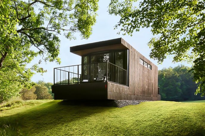 Off-grid, prefab cabins on wheels by Nomadic hospitality create portable space for travelers to escape from city life