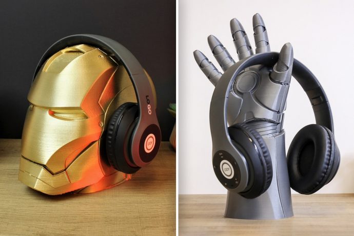 These MARVEL Superhero 3D-printed headphone stands are equal parts nerdy and downright cool!