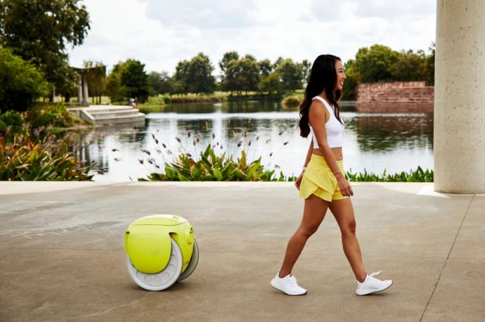 This robot follows you like a loyal pet and lets you sit on it when you’re tired