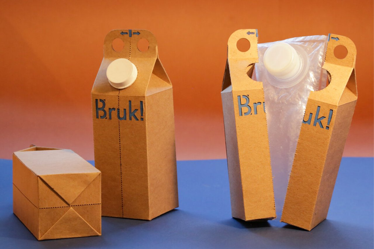 #This sustainable packaging is built to separate plastic lining from paper products like peeling a banana