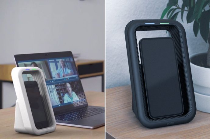 Wireless charging cradle for phones blocks smart assistants from spying on you