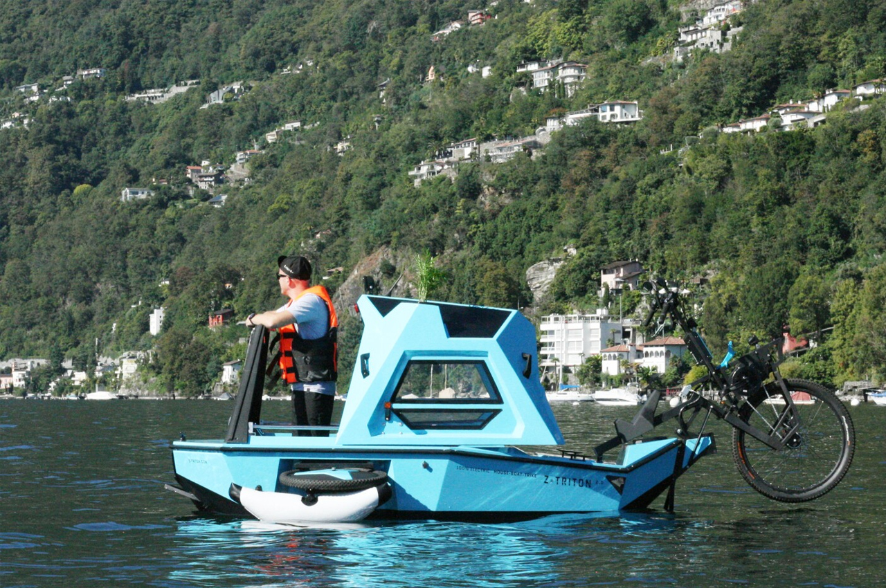 This 3-in-1 tiny camper, trike, and boat combo is actually an electric home  on land and water - Yanko Design