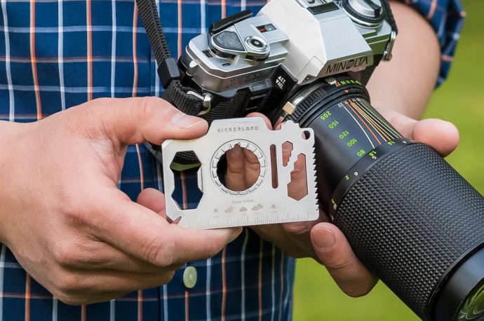 A camera-shaped EDC to easily adjust settings is a must-have part of your photography gear