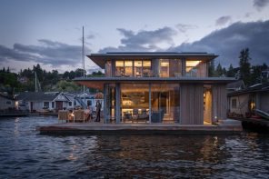 Seattle’s floating home community makes room for a new wooden houseboat