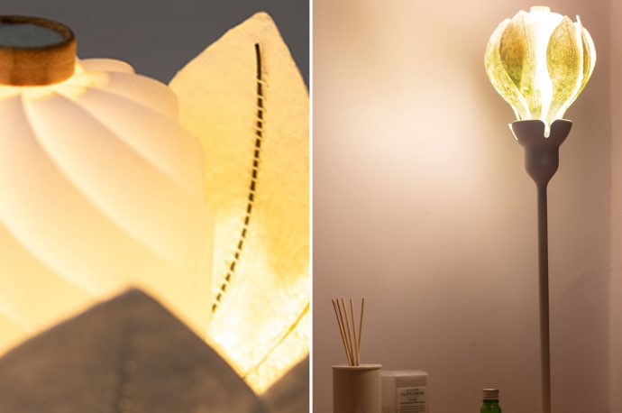 This light fixture doubles as an aroma diffuser and features self-blooming petals to bring you back to nature