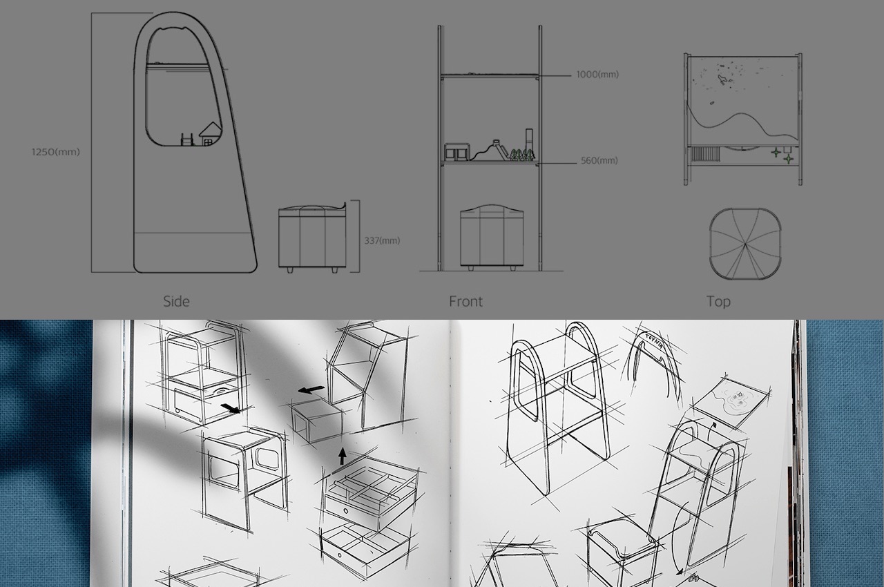 TOYNIA Toy Storage Concept Sketch