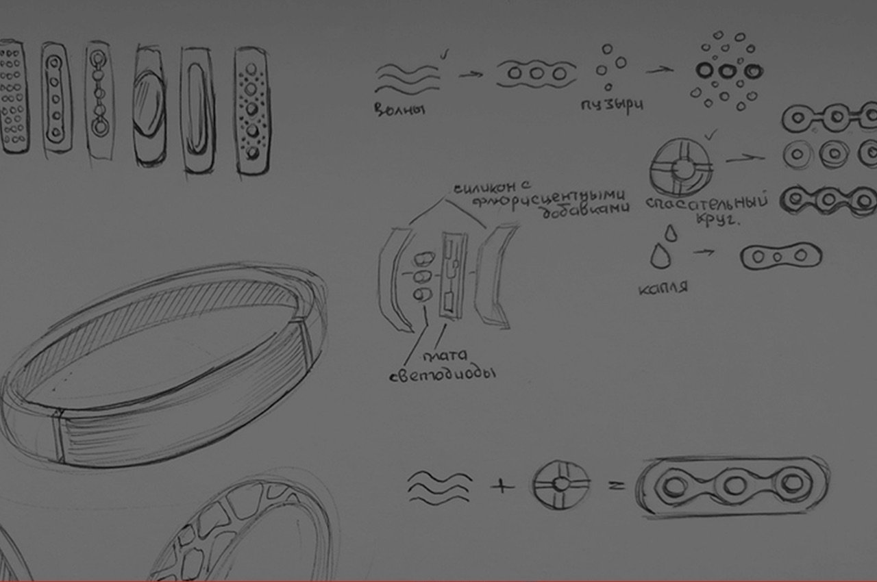 Concept SOSwim Safety Bracelet Sketch