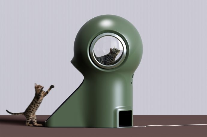 This drying chamber for cats acts like a feline-friendly sauna and doubles as a cat tower