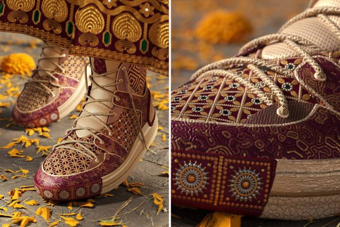 Bejeweled Indian Bridal Sneaker concept is an exquisite fusion of sneaker design and traditional culture