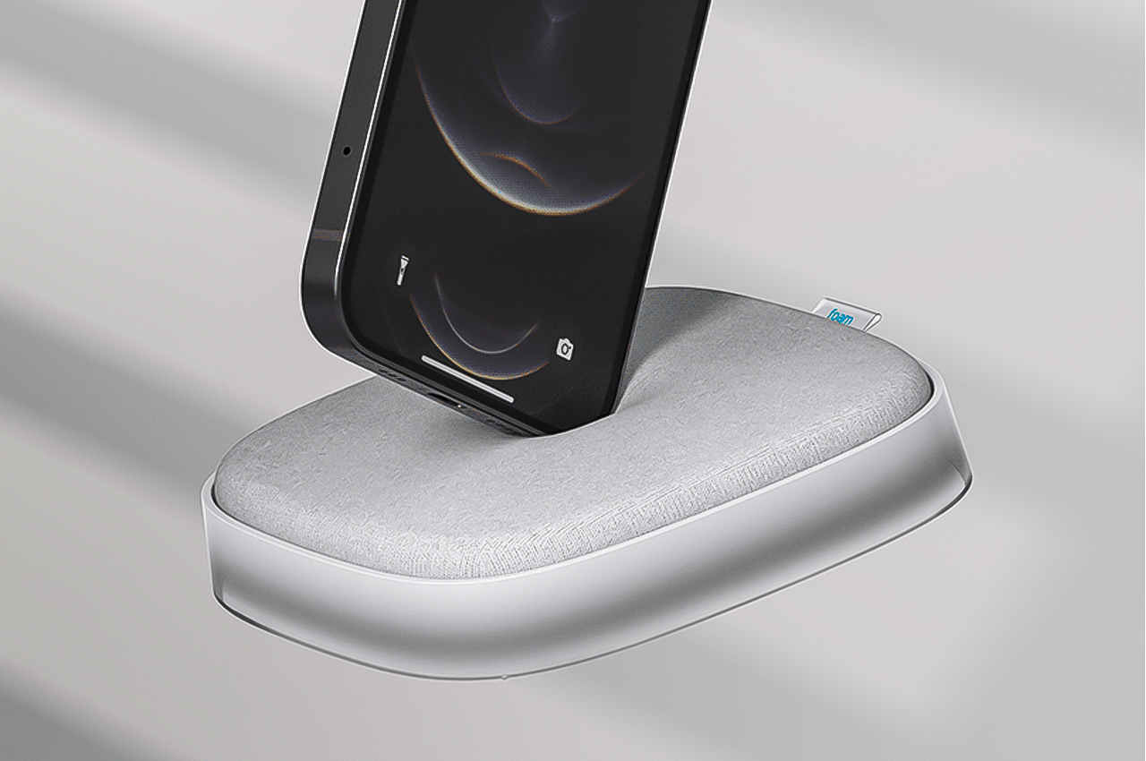#Memory foam wireless charger gives your smartphone a charge and a rest