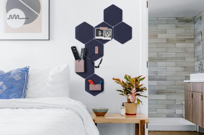 Wallganize solves your storage space problems in a creative and artistic way