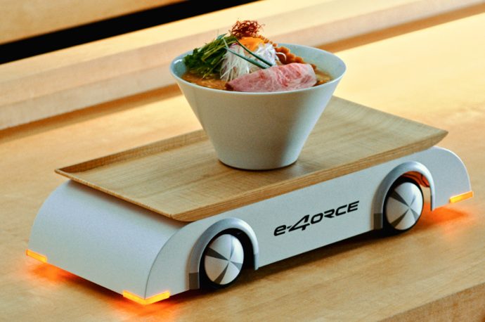 Nissan’s hot ramen serving counter demonstrates no-lurch braking tech in Japanese style