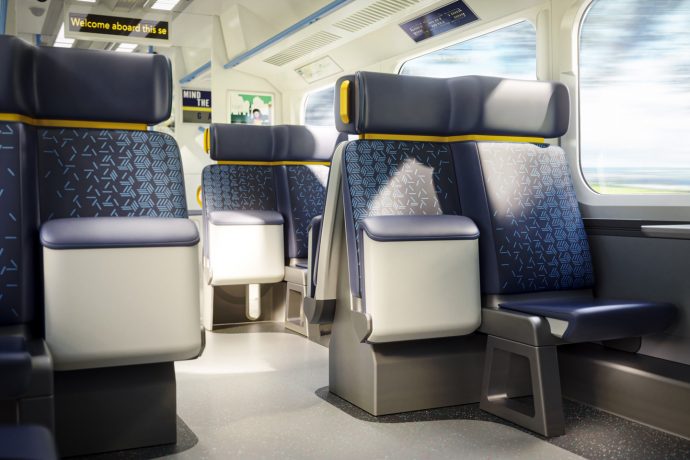 The Proteus Rail Interior System by PriestmanGoode brings airline-level flexibility and comfort to trains