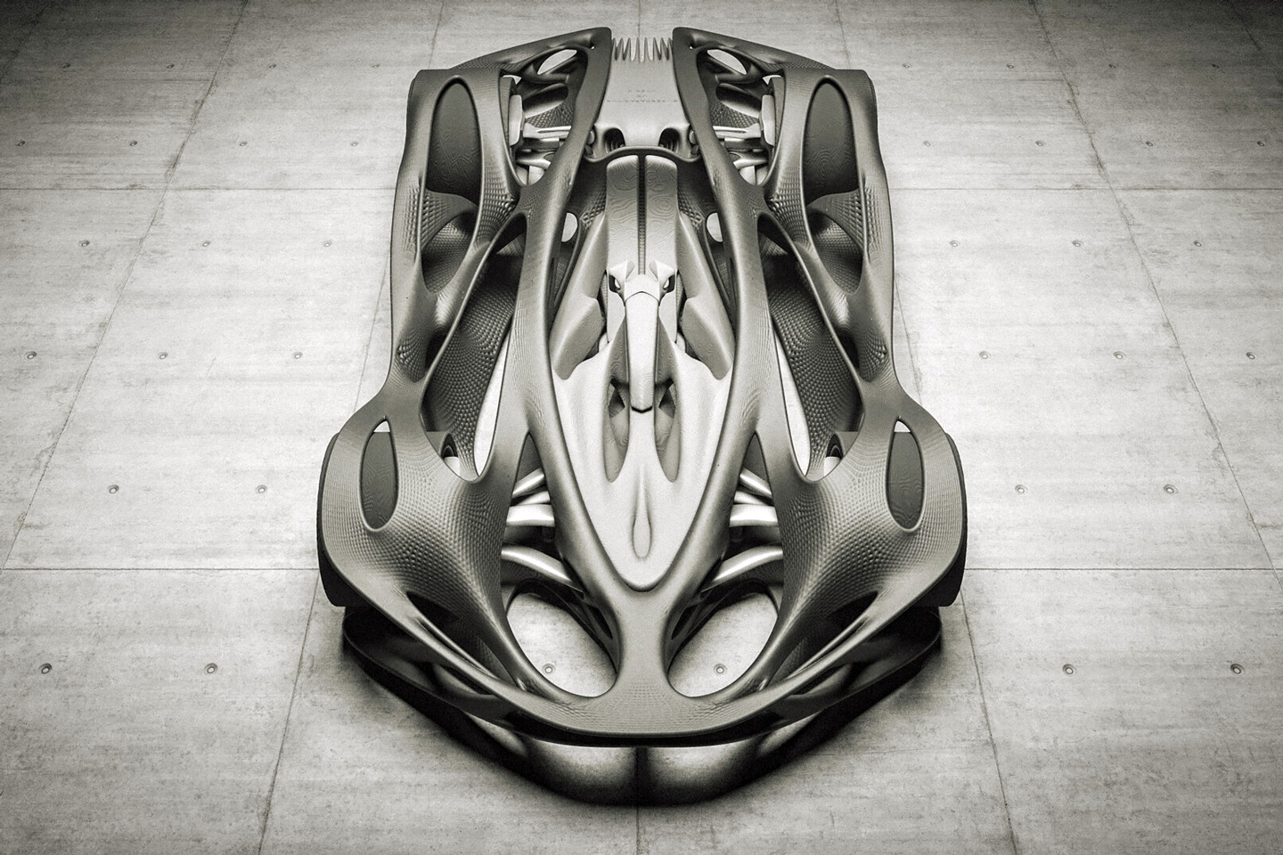 #This futuristic car was almost entirely designed by computer algorithms