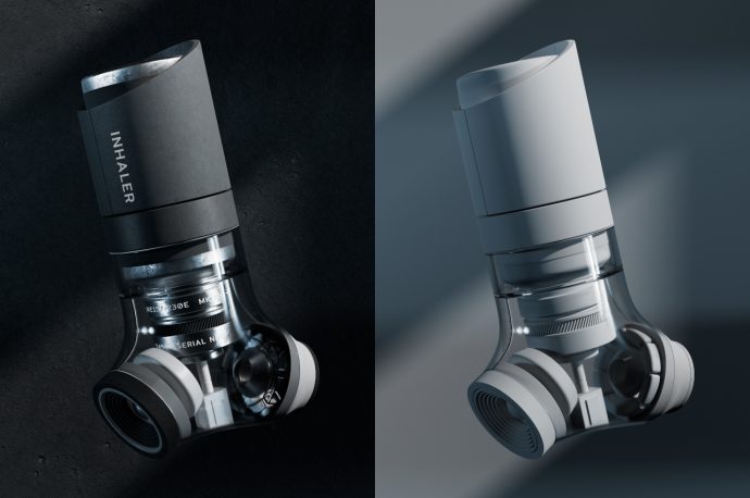 This inhaler concept shows how you might be able to survive a cyberpunk future