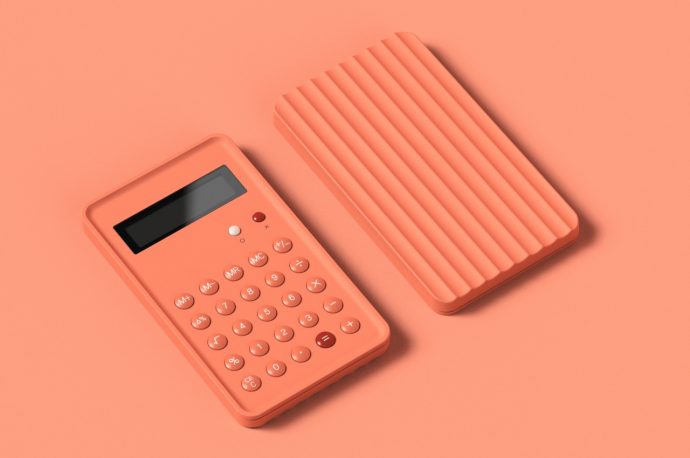 This minimalist calculator concept can also hold your pens when not in use