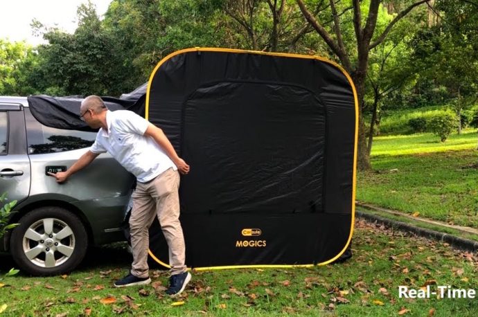 This pop-up tent attaches to your car in only 5 minutes so you can camp anywhere the road takes you