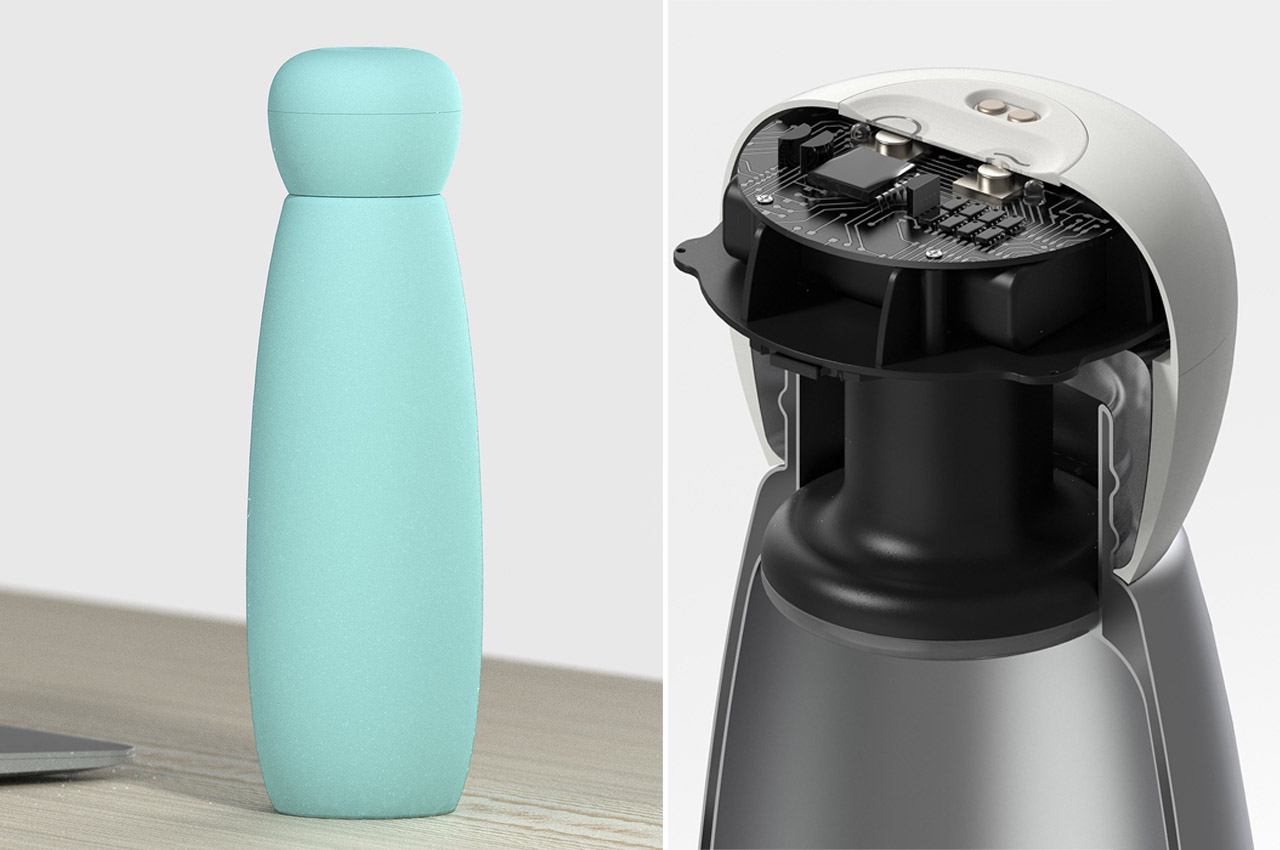 #This UV-enabled smart water bottle disinfects bottleneck and the water inside to keep infections at bay