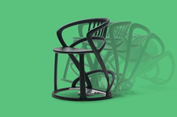 Virén Chair can pick itself up after a fall to make a sustainability point