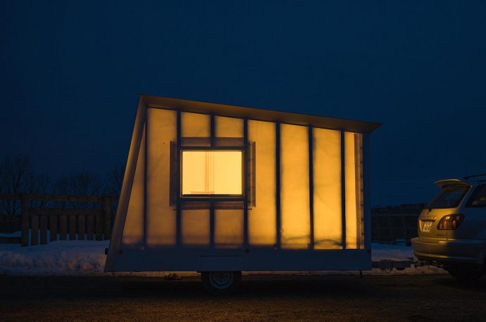 This multi-use camper is a mobile radio station that travels throughout Japan to collect nature sounds