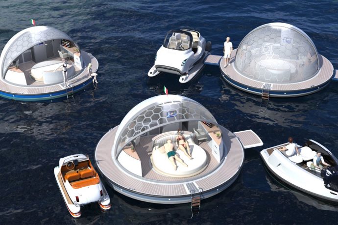 Floating units equipped with GPS are designed to revolutionize waterfront hospitality scene