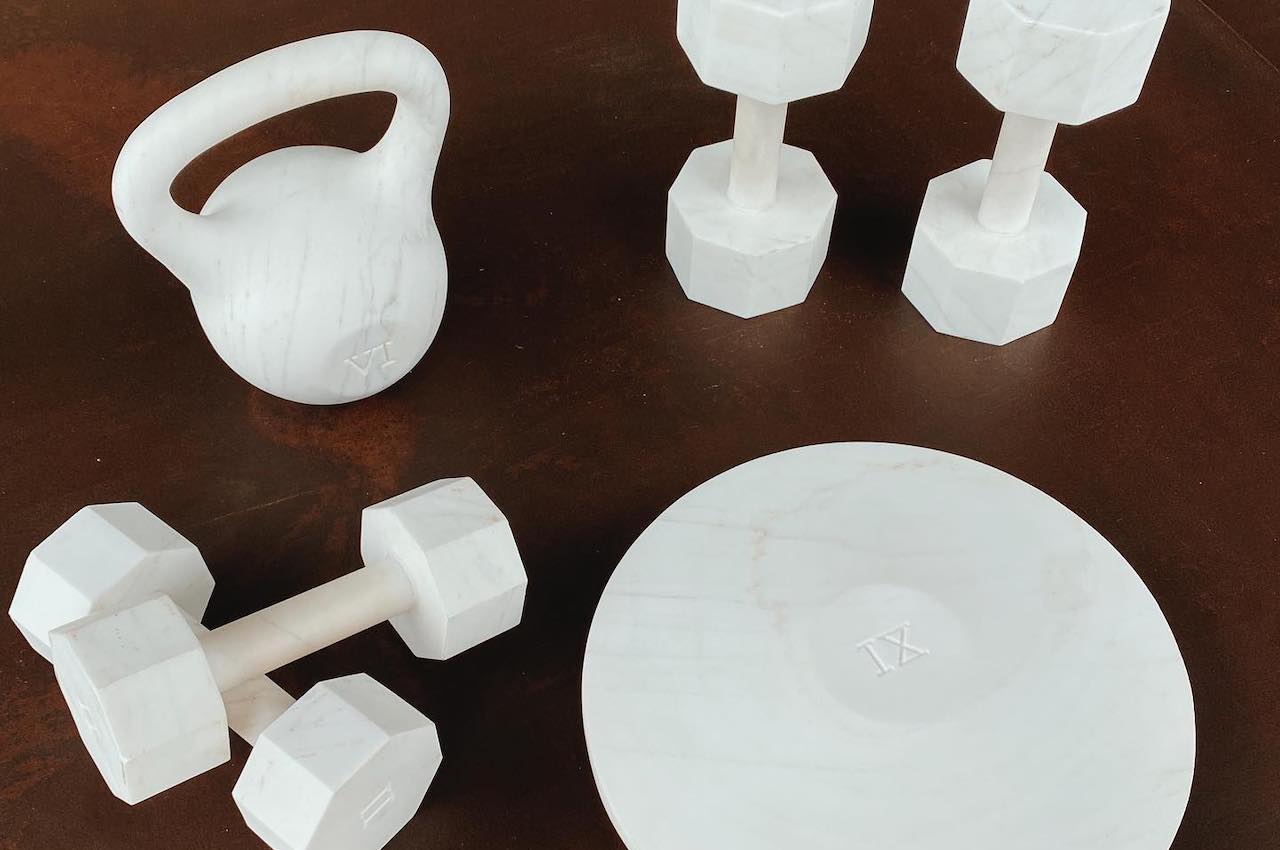 Seletti LVDIS Marble Fitness Equipment inspired by ancient Rome