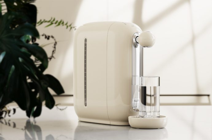 This sleek at-home water dispenser designed at people who WFH can discharge water in three seconds