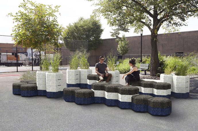 Base Plastic Public Furniture Seat