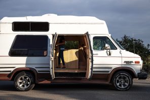 Dodo Van is a tiny home on wheels with wooden interior and functional areas