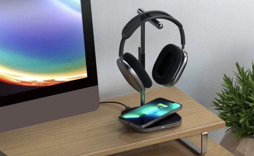 Satechi 2-IN-1 HEADPHONE STAND WITH WIRELESS CHARGER 4